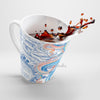 Blue Octopus Tentacles Vintage Map White Latte Mug Mug