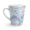 Blue Octopus Tentacles Vintage Map White Latte Mug Mug