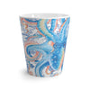 Blue Octopus Tentacles Vintage Map White Latte Mug Mug