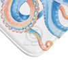 Blue Octopus Tentacles Watercolor Art Bath Mat Home Decor
