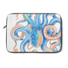 Blue Octopus Tentacles Watercolor Art Laptop Sleeve 13