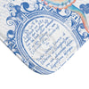 Blue Octopus Tentacles Watercolor Vintage Map Chic Art Bath Mat Home Decor