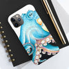 Blue Octopus Tentacles White Ink Art Case Mate Tough Phone Cases