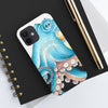 Blue Octopus Tentacles White Ink Art Case Mate Tough Phone Cases