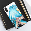 Blue Octopus Tentacles White Ink Art Case Mate Tough Phone Cases
