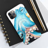 Blue Octopus Tentacles White Ink Art Case Mate Tough Phone Cases