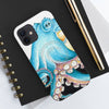 Blue Octopus Tentacles White Ink Art Case Mate Tough Phone Cases