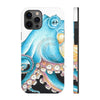 Blue Octopus Tentacles White Ink Art Case Mate Tough Phone Cases Iphone 12 Pro Max