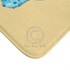 Blue Octopus Tentacles Yellow Black Ink Art Bath Mat Home Decor
