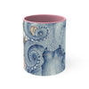 Blue Octopus Vintage Beige Map Compass Art Accent Coffee Mug 11Oz Pink /