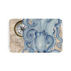 Blue Octopus Vintage Beige Map Compass Art Bath Mat 34 × 21 Home Decor