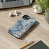 Blue Octopus Vintage Beige Map Compass Art Case Mate Tough Phone Cases