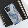 Blue Octopus Vintage Beige Map Compass Art Case Mate Tough Phone Cases