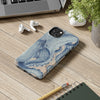 Blue Octopus Vintage Beige Map Compass Art Case Mate Tough Phone Cases