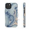 Blue Octopus Vintage Beige Map Compass Art Case Mate Tough Phone Cases Iphone 14