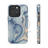Blue Octopus Vintage Beige Map Compass Art Case Mate Tough Phone Cases Iphone 14 Pro