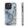 Blue Octopus Vintage Beige Map Compass Art Case Mate Tough Phone Cases Iphone 14 Pro Max