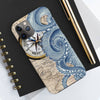 Blue Octopus Vintage Beige Map Compass Art Ii Case Mate Tough Phone Cases
