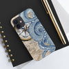Blue Octopus Vintage Beige Map Compass Art Ii Case Mate Tough Phone Cases