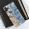Blue Octopus Vintage Beige Map Compass Art Ii Case Mate Tough Phone Cases