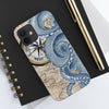 Blue Octopus Vintage Beige Map Compass Art Ii Case Mate Tough Phone Cases