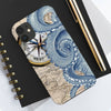 Blue Octopus Vintage Beige Map Compass Art Ii Case Mate Tough Phone Cases