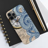 Blue Octopus Vintage Beige Map Compass Art Ii Case Mate Tough Phone Cases