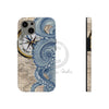 Blue Octopus Vintage Beige Map Compass Art Ii Case Mate Tough Phone Cases Iphone 13