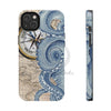 Blue Octopus Vintage Beige Map Compass Art Ii Case Mate Tough Phone Cases Iphone 14 Plus