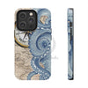 Blue Octopus Vintage Beige Map Compass Art Ii Case Mate Tough Phone Cases Iphone 14 Pro