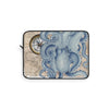 Blue Octopus Vintage Beige Map Compass Art Laptop Sleeve 15