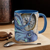Blue Octopus Vintage Map Ink Accent Coffee Mug 11Oz