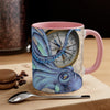 Blue Octopus Vintage Map Ink Accent Coffee Mug 11Oz