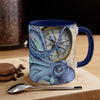 Blue Octopus Vintage Map Ink Accent Coffee Mug 11Oz