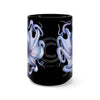 Blue Octopus Vintage Watercolor Black Mug 15Oz
