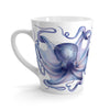 Blue Octopus Vintage Watercolor White Latte Mug Mug
