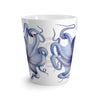 Blue Octopus Vintage Watercolor White Latte Mug Mug