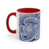 Blue Octopus Watercolor Art Accent Coffee Mug 11Oz