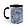 Blue Octopus Watercolor Art Accent Coffee Mug 11Oz