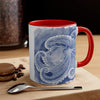 Blue Octopus Watercolor Art Accent Coffee Mug 11Oz