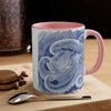 Blue Octopus Watercolor Art Accent Coffee Mug 11Oz