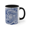 Blue Octopus Watercolor Art Accent Coffee Mug 11Oz