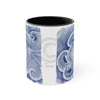 Blue Octopus Watercolor Art Accent Coffee Mug 11Oz Black /