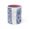 Blue Octopus Watercolor Art Accent Coffee Mug 11Oz Pink /