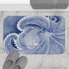 Blue Octopus Watercolor Art Bath Mat Home Decor