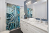 Blue Octopus Watercolor Art Shower Curtains Home Decor