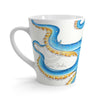 Blue Off White Octopus Kraken Tentacles Ink Latte Mug Mug