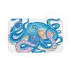 Blue Orange Octopus Tentacles Watercolor Art Bath Mat 34 × 21 Home Decor