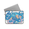 Blue Orange Octopus Tentacles Watercolor Art Laptop Sleeve