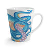 Blue Orange Octopus Tentacles Watercolor Art Latte Mug Mug